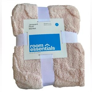 Room Essentials Plush Sherpa Throw Blanket - Blush Pink NWT